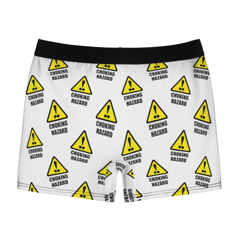 Choking Hazard Your Face On Custom Men/'s Boxer Shorts Warning Sign Underwear Valentines Briefs Undify Yourself Personalized Boxers