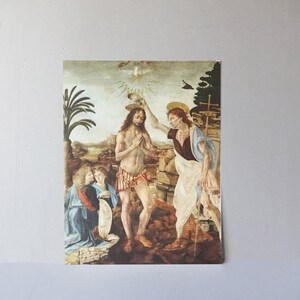 Art prints of The Baptism of Christ by Leonardo Da Vinci from a catalogue