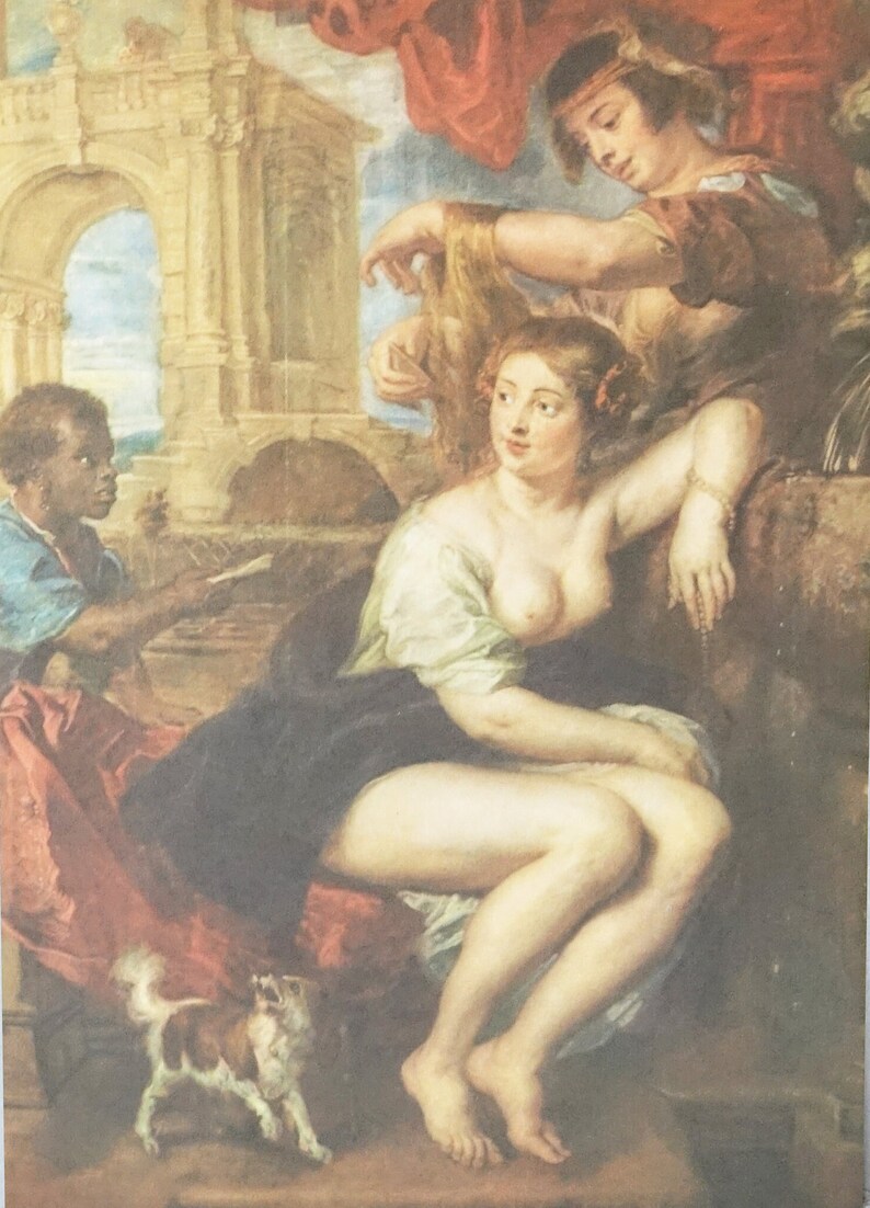 Bathsheba at the fountain, Peter Paul Rubens, fine art print in letterpress quality on matte paper image 8