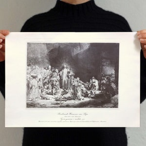 Print by Rembrandt van Rijn, Christus heilt die Kranken (sog. Hundertguldenblatt)