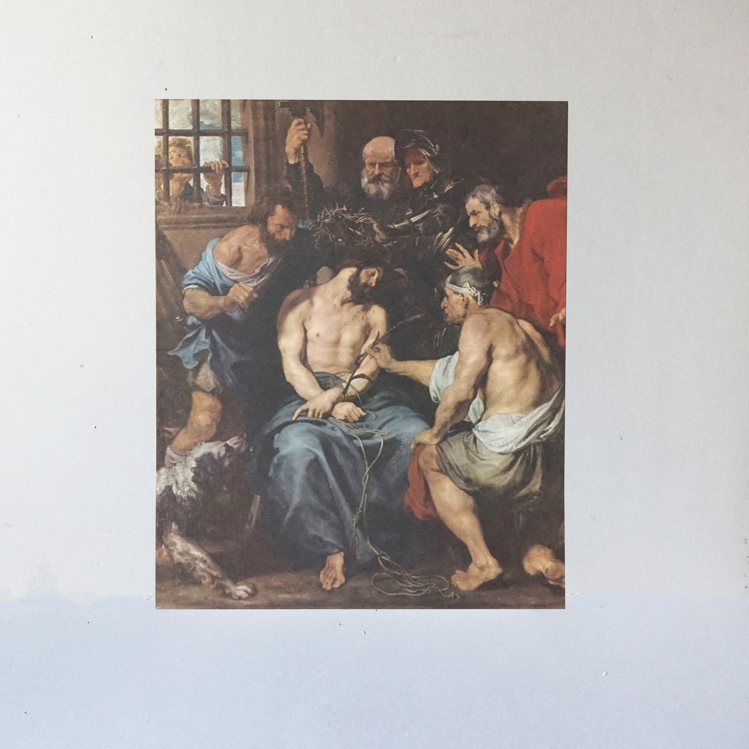 The Crowning With Thorns, Fine Art Screenprint of by Antoon Van Dick ...