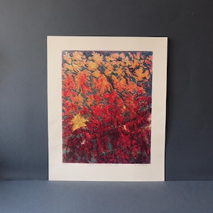 Foglie d’Autunno nel Sole - Serigrafia a Edizione Limitata firmata da C. Montersolo, 1989