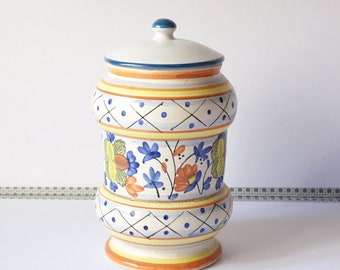 Hand-painted artisan ceramic vase by the master craftsmen of the Amalfi Coast. Italian manufacture with floral-style decorations.