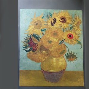 Poster grande di Van Gogh , i girasoli,  la stampa è di alta qualità di 350g su carta semi lucida come in foto e video