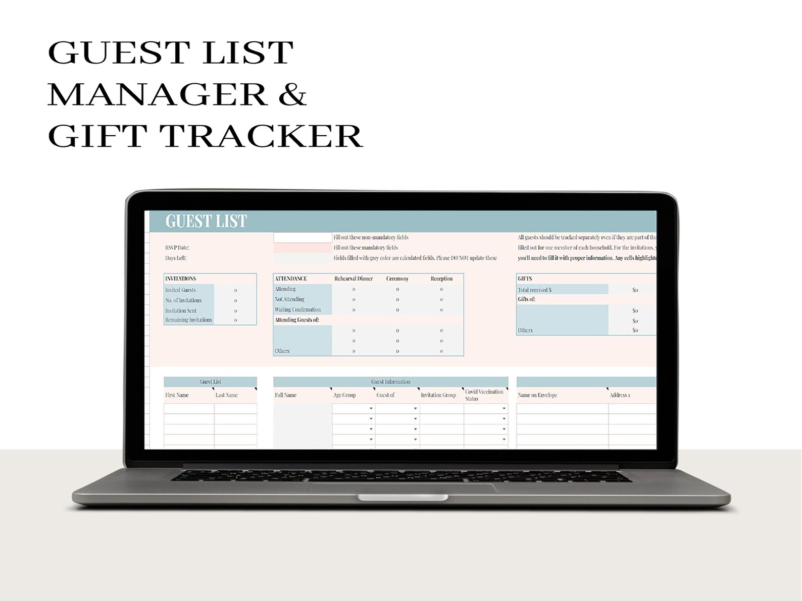 The Complete Digital Wedding Planner Google Sheets Wedding - Etsy
