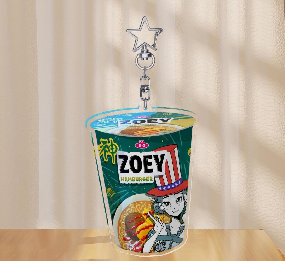 Kpop Demon Hunters Zoey Ramyeon Acrylic Keychain - Etsy