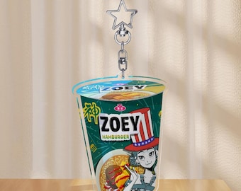 Portachiavi in acrilico di Zoey Ramyeon dei cacciatori di demoni KPop