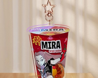 KPop Demon Hunters Mira Ramyeon Acrylic Keychain