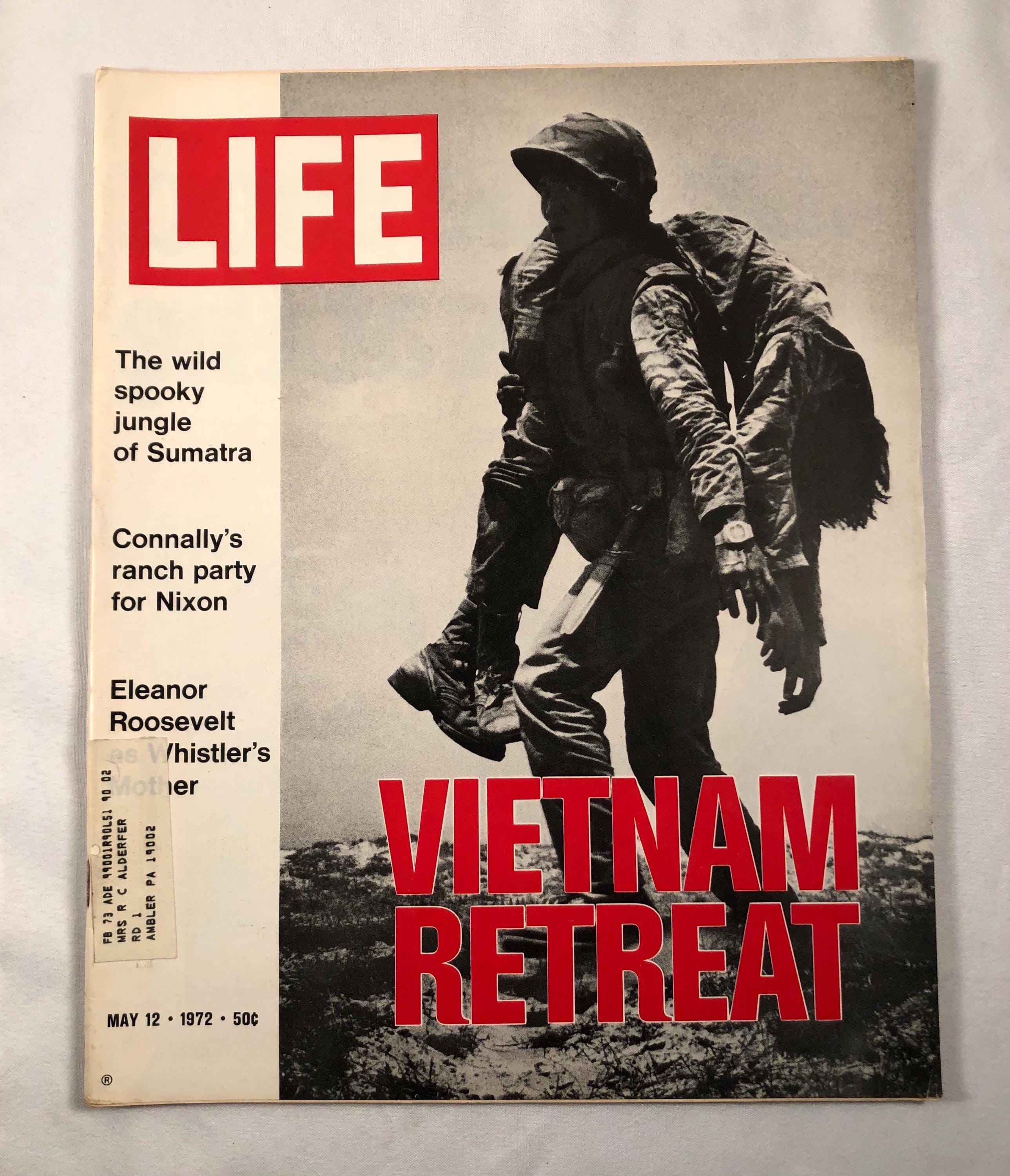 May 12 1972 Life Magazine Vietnam Retreat on Cover Vintage Original Great Birthday Gift Idea