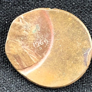 1969-D Major Off Center Lincoln Penny Mint Error Coin Genuine Cent USA Coin Crazy Real Novelty ET145
