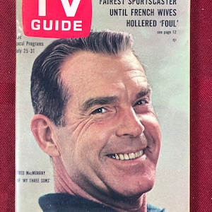 Week of July 25 to 31 1964 TV Guide Fred McMurray of My Three Sons on Cover Vol 12 Number 30 Issue 591 Lake Ontario Edition Vintage