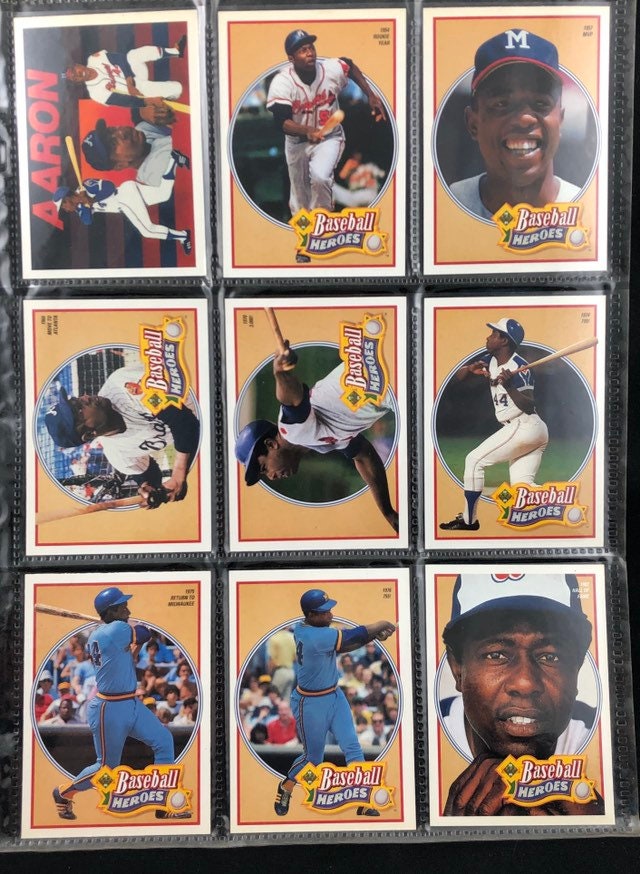 1991 Hank Aaron Upper Deck Heroes of Baseball Heroes Set of 10