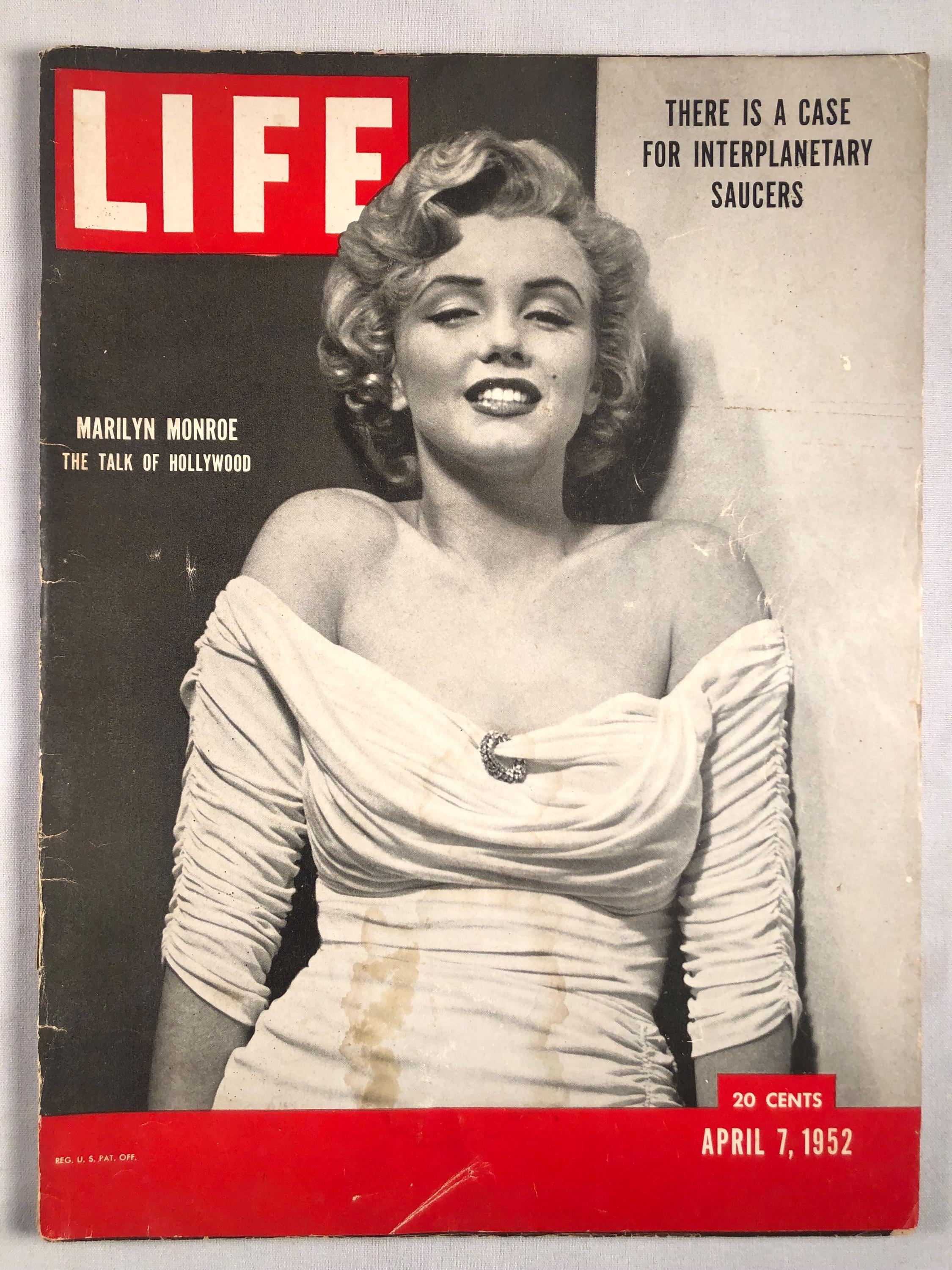 1952年4月7日発行・マリリンモンロー＜LIFE誌・ライフ誌＞ビンテージ雑誌 April 7 1952 Life Magazine Marilyn Monroe on Cover First Ever