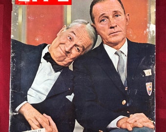 March 10 1961 Life Magazine Maurice Chevalier Bing Crosby Two Old Pros on Cover Vintage Great Birthday Gift Idea