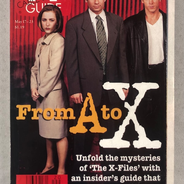 Week of May 17 To 23 1997 TV Guide Cast and Crew of The X Files on Cover Vol 45 Number 20 Issue 2303 New Jersey Cable Edition