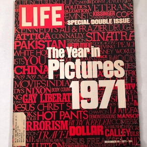 December 31 1971 Life Magazine The Year In Pictures Special Double Issue Cover Vintage Original Great Birthday Gift Idea