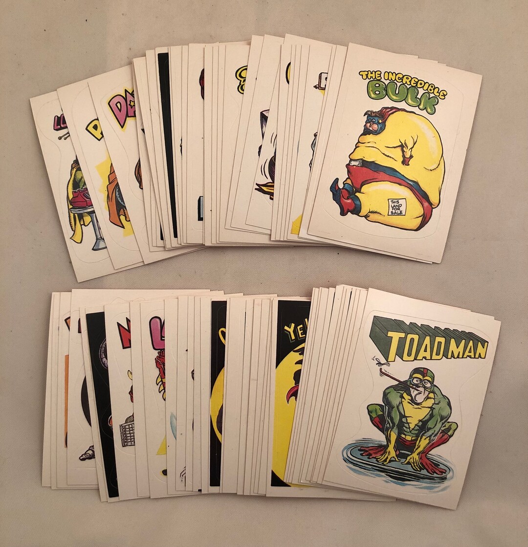 1983 Zero Heroes Complete Set of 66 Stickers Vintage Donruss General ...
