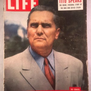 April 21 1952 Life Magazine Marshall Tito on Cover Vintage Original Great Birthday Gift Idea