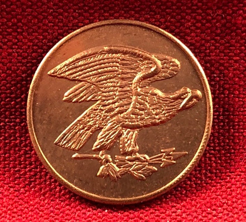 Vintage The Koin Korner Moorestown,NJ Coin Store Card Advertising Token Bronze 20mm Feuchtwanger Eagle Uncirculated New Condition ET548