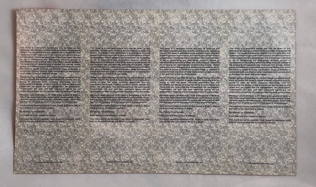 Rare Woodstock 94 Unused Set of 4 Tickets Uncut Sheet Rare Woodstock 94 Unused Set of 4 Tickets Uncut Sheet