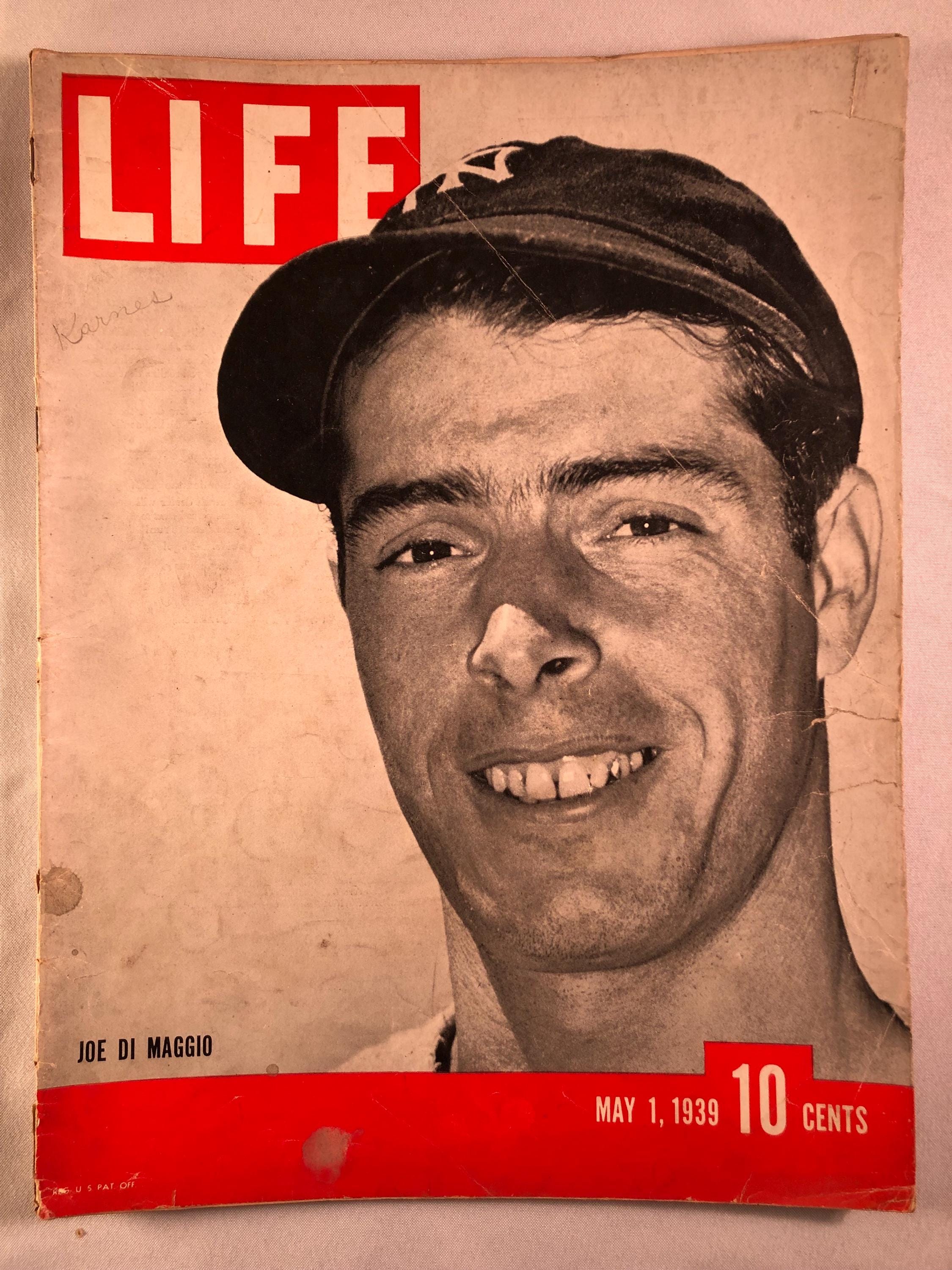 洋書 LIFE Magazine May 1 1939 Joe DiMaggio May 1 1939 Life Magazine NY Yankees Joe Dimaggio on Cover Vintage