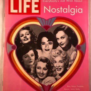 February 19 1971 Life Magazine Nostalgia Rita, Ruby, Paulette, Myrna,Joan, Betty Cover Vintage Original Great Birthday Anniversary Gift Idea