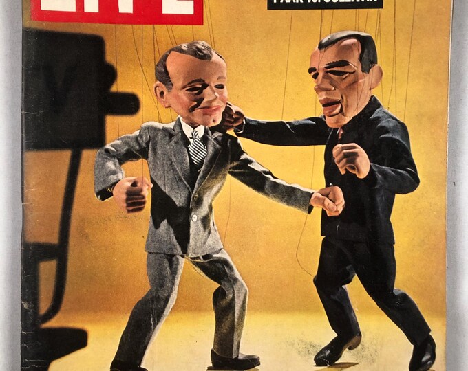 March 24 1961 Life Magazine Jack Paar Vs Ed Sullivan Puppets Parody on ...