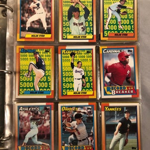 1990 Topps Baseball Set di 792 carte Set completo in album e pagine Ottima idea regalo