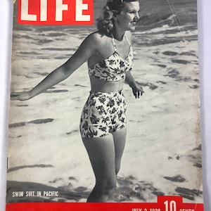 July 3 1939 Life Magazine Swim Suit in Pacific Joyce Mathews on Cover Vintage Original Great Birthday Gift Idea
