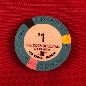 Ficha de mesa de 1 dólar del Cosmopolitan Hotel and Casino, Las Vegas, NV, original y genuina, ET796 de Nevada Poker