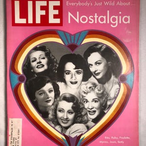 February 19 1971 Life Magazine Nostalgia Rita, Ruby, Paulette, Myrna,Joan, Betty Cover Vintage Original Great Birthday Anniversary Gift Idea