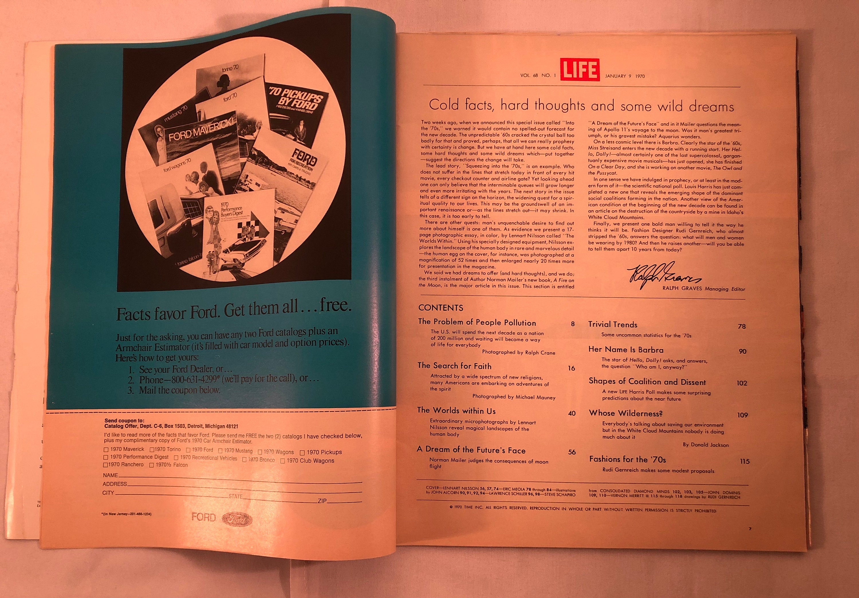 ライフ マガジン 1970 1月19 LIFE Magazine JANUARY January 9 1970 Life Magazine Special Double Issue Into the '70s