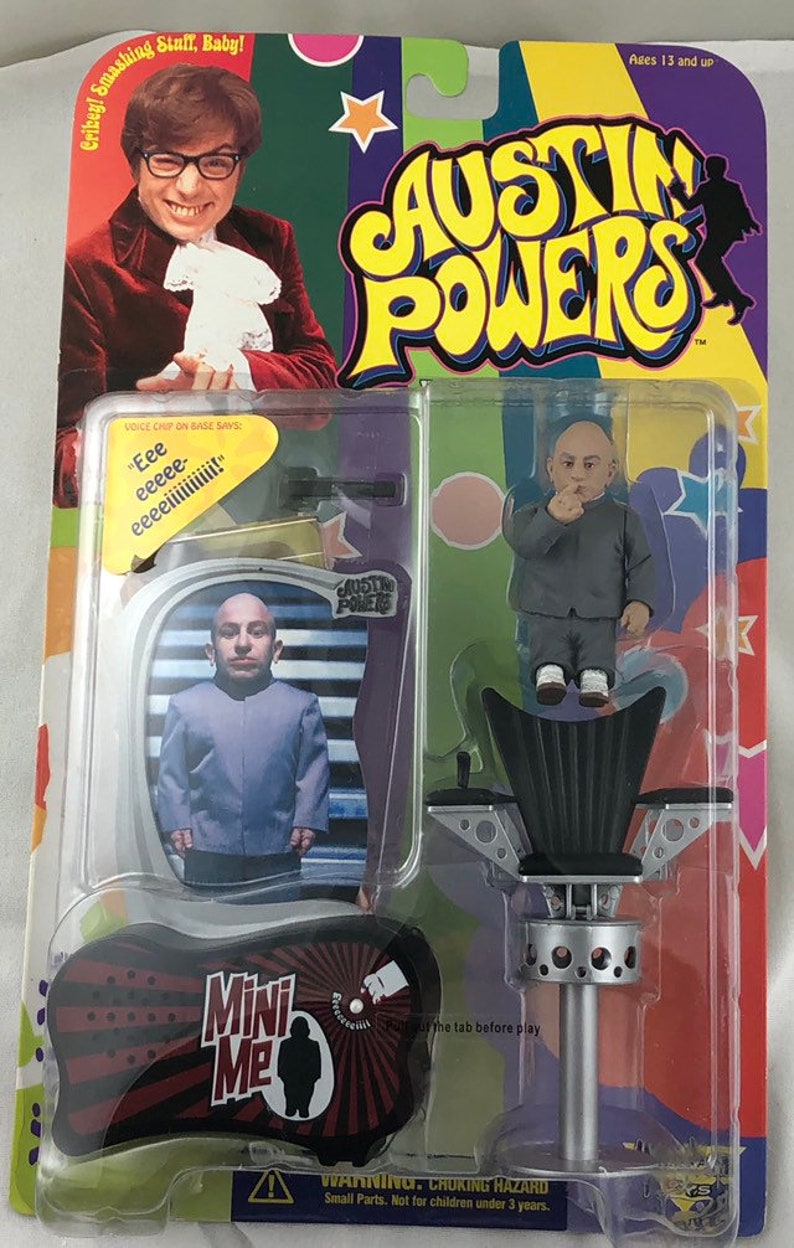 Vintage 1999 Austin Powers Mcfarlane Toys Lot Of 5 Action Figures Vanessa Kensington Fat B,Dr Evil,Mini Me NOS Gift Idea for Dad Boy Friend