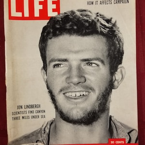 October 27 1952 Life Magazine Jon Lindbergh on Cover Vintage Original Great Birthday Gift Idea
