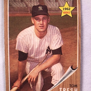 1962 Topps Tom Tresh Rookie Card # 31 Baseball MLB RC New York Yankees NY Originale Autentico EC319