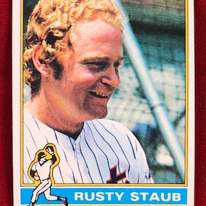 Vintage 1976 Topps Rusty Staub Baseball Card # 120 NY Mets Originale Autentico EC72