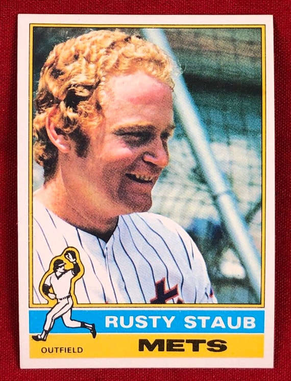 Vintage 1976 Topps Rusty Staub Baseball Card 120 NY Mets 