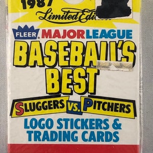1987 Fleer Baseball's Best Sluggers Vs Pitchers Edición limitada De fábrica Juego sellado de 44 cartas