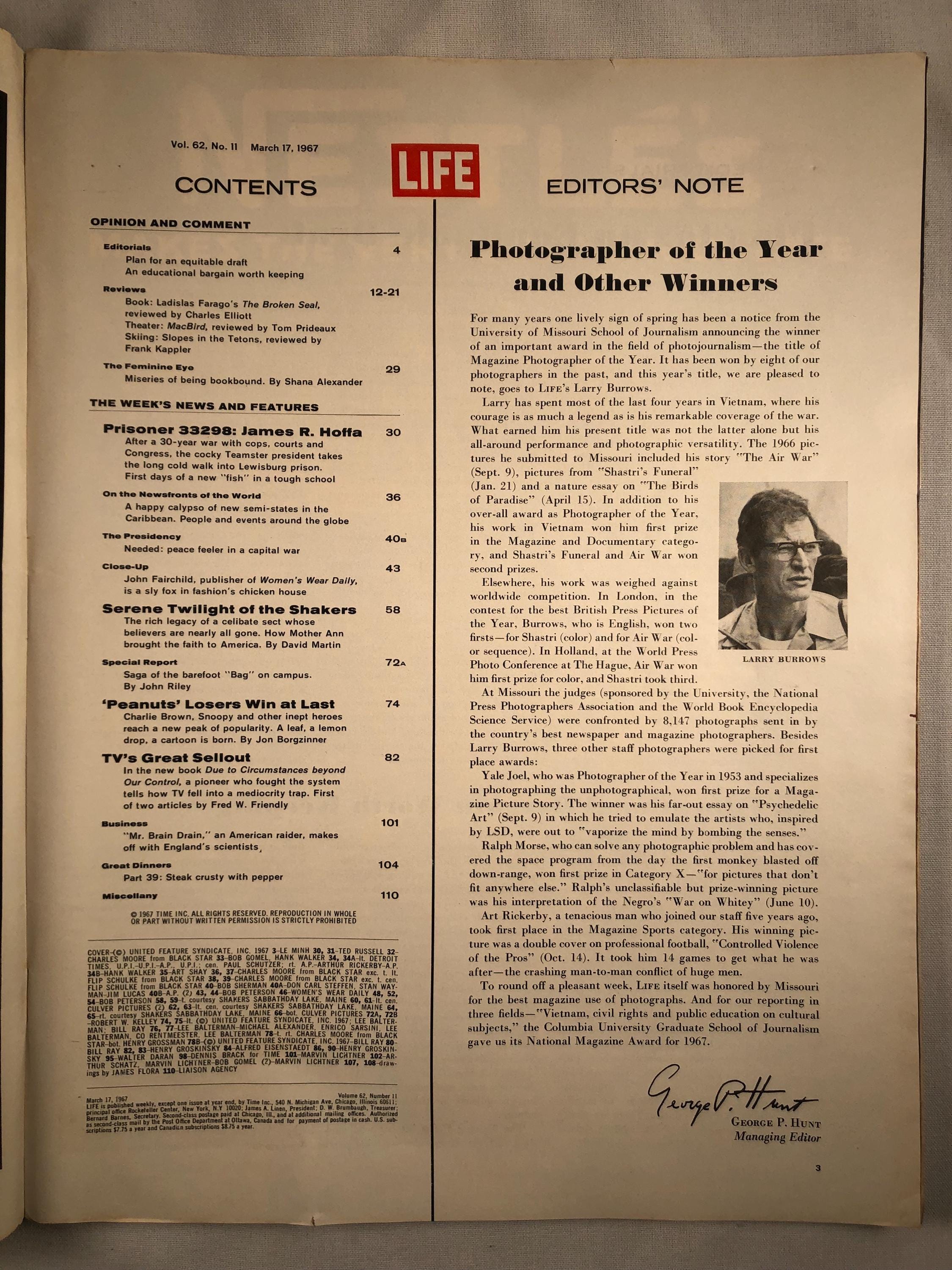 March 17 1967 Life Magazine Charlie Brown and Snoopy on Cover