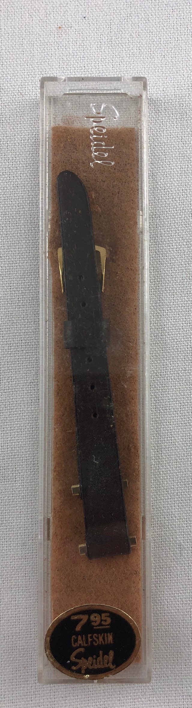 Bracelet Montre Speidel Cuir Veau 10mm - Marron - Neuf Ancien Stock