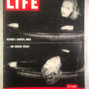 August 18 1952 Life Magazine Marlene Dietrich and Daughter Maria Dietrich on Cover Vintage Original Great Birthday Gift Idea