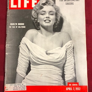 April 7 1952 Life Magazine Marilyn Monroe on Cover First Ever Appearance on a Magazine Vintage Original Great Birthday Gift Idea