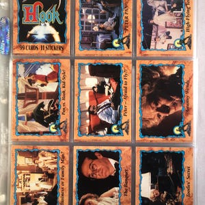 1991 Disney Hook Sammelkarten Topps Komplettes Set 99 Karten und 11 Sticker in 9 Pocket Seiten Vintage Original Tolle Geschenkidee