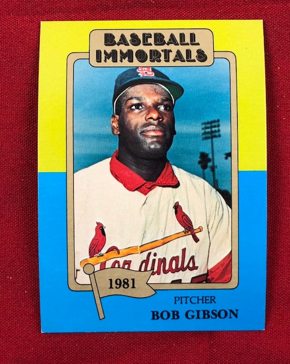 1980-87 SSPC HOF Baseball Immortals Bob Gibson Card # 174 Vintage 