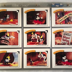 1991 Impel Disney Collectors Card Trading Card Complete set van 210 kaarten in 9 pocketpagina's Vintage