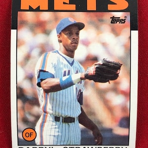 1986 Topps Darryl Strawberry Baseball Card # 80 Vintage Genuine