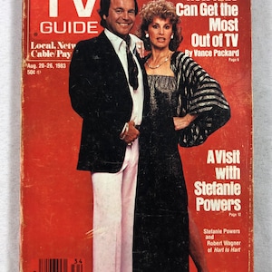 20 August 1983 TV Guide Stefanie Powers und Robert Wagner von Hart zu Hart auf Cover Vol 31 Nummer 34 Ausgabe 1586 New York Metropolitan Edition
