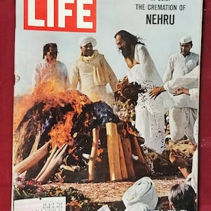 June 5 1964 Life Magazine The Cremation of Nehru Cover Vintage Original Great Birthday Anniversary Gift Idea