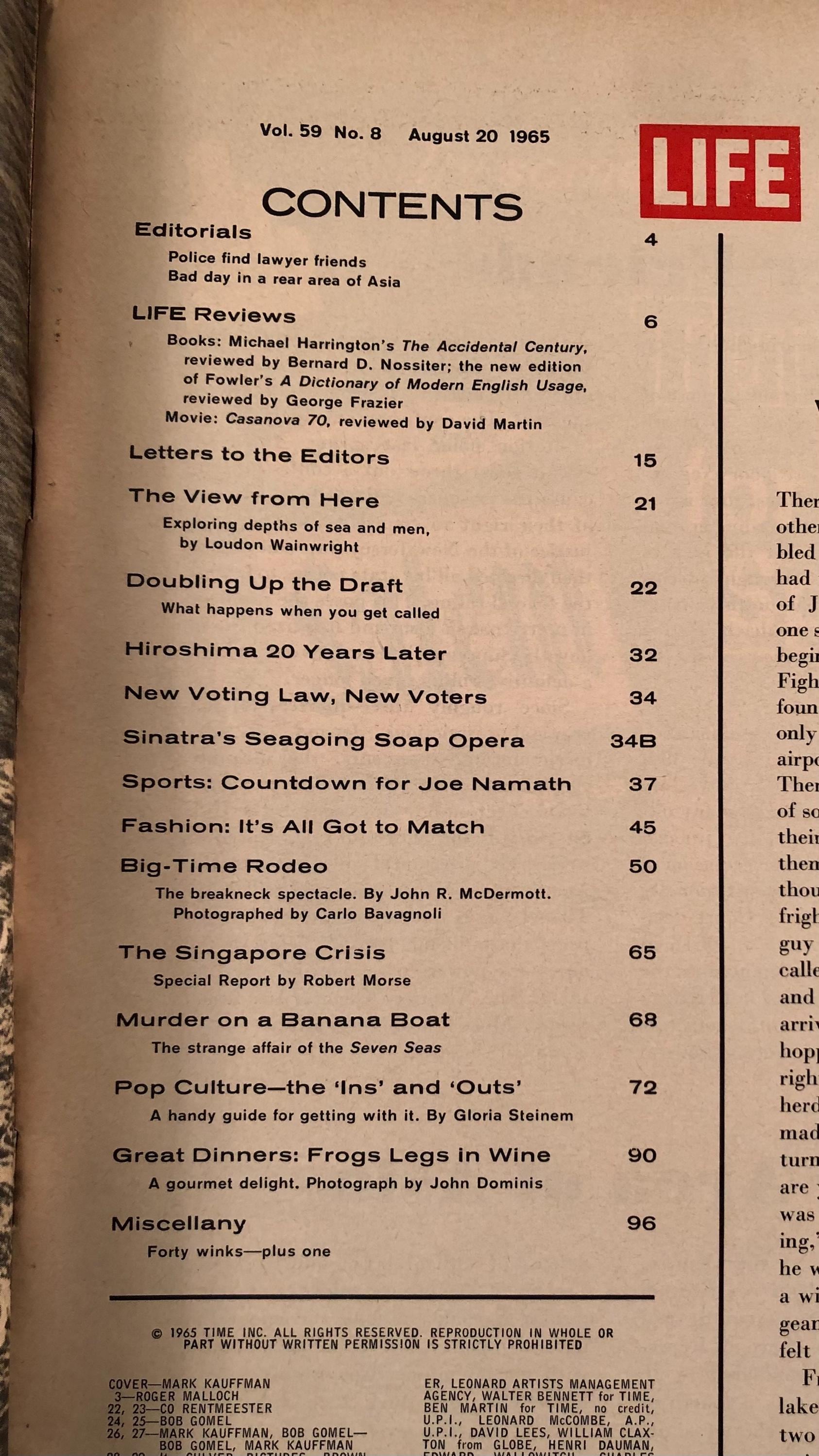 August 20 1965 Life Magazine the Draft New Inductees at Ft Knox on