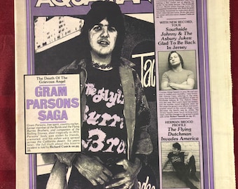 August 8 1979 The Aquarian Weekly Newspaper Gram Parson  Death Story Told Cover Vintage NY NJ Philly Music 70s Issue 274 Original Gift Idea